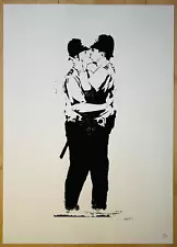 Banksy "Kissing Coppers" Signed Limited Edition (105/150) Off set Lithograph