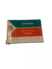 Original Singer Sewing Machine Owner's Instruction Manual for 328k VTG Singer