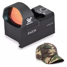 Vortex Optics Razor Red Dot Sight 6 MOA Dot with Free Hat Camo Forest Bundle