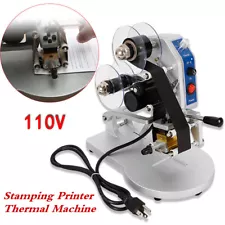 Hot Stamp Printer 110V Ribbon Manual Hot Foil Stamping Printer Date Code Machine