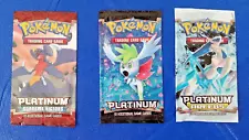 EMPTY POKEMON Booster Packs - 2009 Platinum set Of 3 - Trading Cards Included