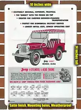 Metal Sign - 1959 Willys Jeep Surrey- 10x14 inches