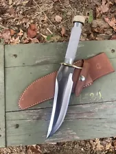 Wall Knives, Anniversary Bowie With Custom Hollow Handle , With model A Sheath