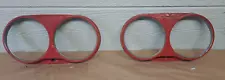 Datsun 521 Pickup headlight bezels pair OEM