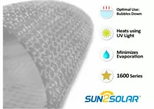 Sun2Solar 1600 Series Clear Round Swimming Pool Solar Covers - (Choose Size)