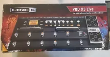 Line 6 POD X3 Live Multi-Effects Pedal, Power Supply, & Cables - Working Used