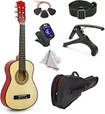 CLASSIC 30" Beginner Guitar with Case For Kids Learn Play Songs Accessories Wood