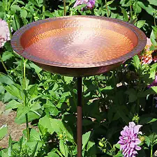 Bird Bath Achla Hammered Solid Copper Bird Bath with Stake