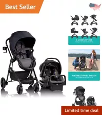 Flexible Pivot Modular Travel System With SafeMax Car Seat - Easy Transfer