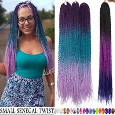 OMBRE Senegalese Twist Dreadlocks Braids Afro Crochet Hair Extensions As Human