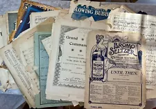 Large Lot Of Antique Sheet Music Torn-Loose Pages, Perfect For Mixed Media, Art