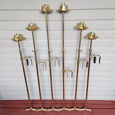 Vintage Koch Floor Candle Holder Event Wedding Church Aisle Candelabra Brass