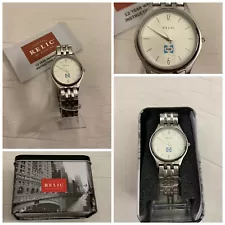 Relic Watch White Silver Mens “Sealy” NWT Flipz