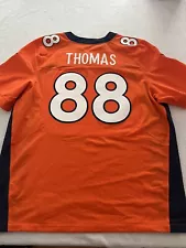 Demaryius Thomas #88 Broncos NIKE ELITE AUTHENTIC ON FIELD GAME SEWN JERSEY 52