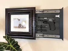 Hidden Storage Photo Frame for Gun and Valuables 15-1/2 x 13-1/2 / Magnetic Lock