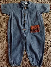 Vintage Nana Basha Neiman Marcus Children's Denim Western Jumper W/ Tassles 24M