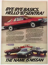 1987 Nissan Sentra Vintage Print Ad 8x11 Inches Wall Decor