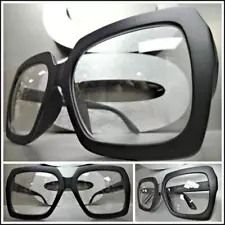 Oversized Exaggerated Retro Style Clear Lens EYE GLASSES Huge Big XL Black Frame