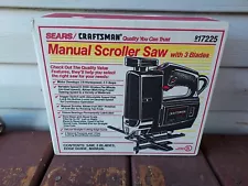 NOS Sears Craftsman Manual Scroller Saw 1/4 Horsepower Variable Speed 17225 NEW!