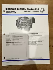 Detroit Diesel Brochure -16V149TI Spec Sheet 2200bhp pleasure craft marine