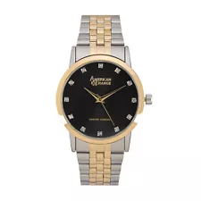 Men's Genuine Diamond Collection Two-Tone Silver Gold Bracelet Watch