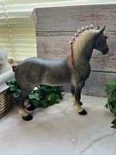 VINTAGE 1996 PETER STONE #9603 PERCHERON DARK DAPPLE GRAY DRAFT HORSE.