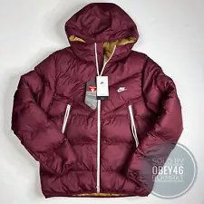 Nike Windrunner Storm-FIT Dark Beetroot Sail Block Puffer Jacket Men Size M