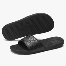 Puma Cool Cat Black Matte Leopard Design Slides 10