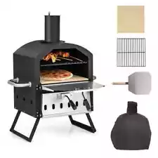 2-Layer Wood Fired Pizza Oven with Handles & Cover