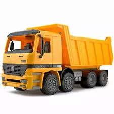 Oversized Dump Truck Toy for Kids Play, Big Friction Powered Toy Construction...