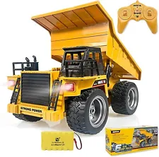 Remote Control Dump Truck 2.4Ghz RC Truck 6 Channel 4WD Mine Construction Toy US