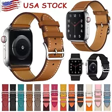 Leather Herme Strap For Apple Watch Band Series Ultra 8 7 6 5-1 SE 40/44/45/49mm