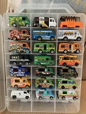 Hot Wheels Matchbox Lot Of 21 Food Truck Ice Cream Quick Bite Vans Combat Medic