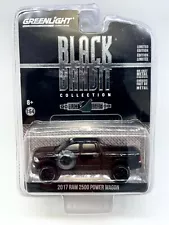 Greenlight Black Bandit 16 2017 Dodge Ram 2500 Power Wagon 4x4 Pick Up Truck D6