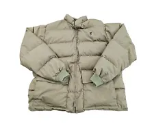 Browning Goose Down Puffer Jacket Vintage Mens Large Beige Made in USA