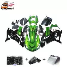 FK Green Black Injection Fairing Fit for Kawasaki 2006-2011 Ninja ZX14R l010