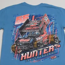 Hunter Schuerenberg T-Shirt Sprint Car Racing Dirt Track #55 Blue Small