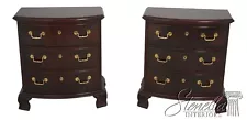 64495EC: Pair THOMASVILLE Mahogany 3 Drawer Nightstands