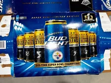 Empty Bud Light 30 Pack Pittsburgh Steelers