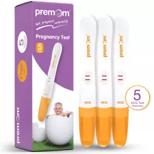 Pregnancy Test Sticks (5-Pack), Premom Early Detect Midstream Fertility Kit