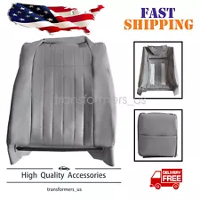 For 1994-1996 Chevy Impala SS Front Bottom Top Leather Seat Cover Med Gray 1PCS