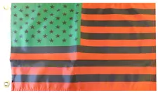 Afro African American Poly Nylon 12x18 Boat Flag Banner Grommets BLM banner 100D