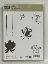 STAMPIN' UP! LOTUS BLOSSOM Clear Stamps Sale-a-bration Thank You Kindness Flower