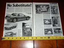 PONTIAC FIERO V8 POWERED ORIGINAL 1987 ARTICLE