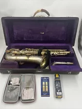 C.G. CONN New Wonder Matte Silver Plate C Melody Saxophone 1923-1924