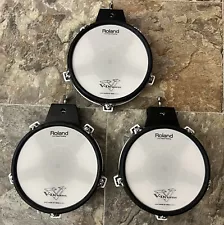 Lot of 3 Roland PD-80 V-Pad 8" Single Zone Mesh Drum Pad - White