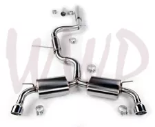 3" Stainless Dual CatBack Exhaust Mufflers For 15-17 VW Golf GTI 2.0L Turbo MK7