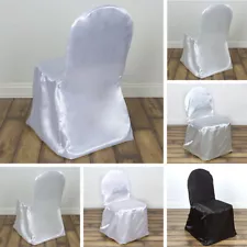 25 pcs SATIN BANQUET CHAIR COVERS Wedding Party Ceremony Decorations on SALE