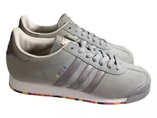 Adidas Women’s Samoa Gray Monochrome Rainbow Sneakers 10