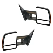 For 07-21 Tundra Truck Tow Mirror Power Heated w/Turn Signal Telescopic PAIR SET